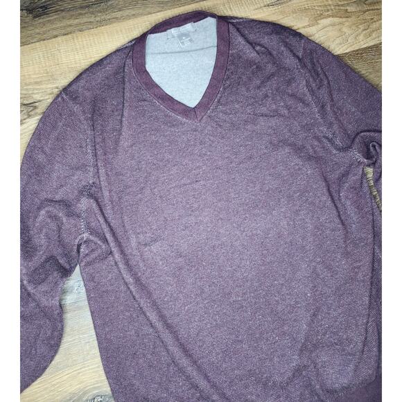 Daniel Cremieux Men’s V-Neck Sweater Size XL Burgundy Maroon Long Sleeve Pullove - Picture 2 of 12